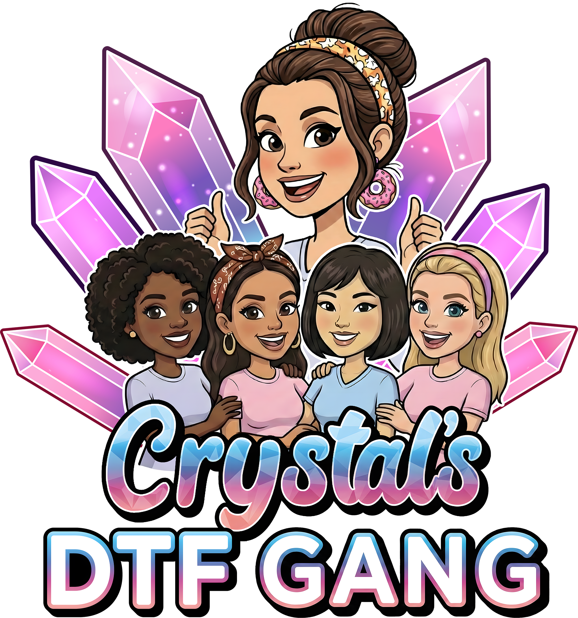 Crystal's DTF gang team logo