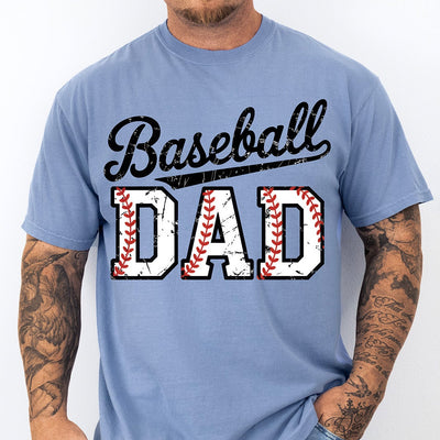 Vintage Baseball Dad Distressed DTF Transfer | Ready to Press Baseball Design