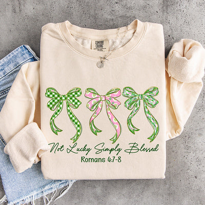 Not Lucky Simply Blessed Bows DTF Transfer - Ready to Press St. Patricks Day Designs (Copy)
