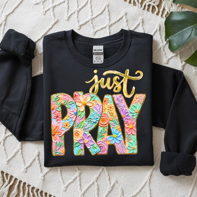 🙏 Carry His Light with You: The Artistic "Just Pray" DTF Transfer!
