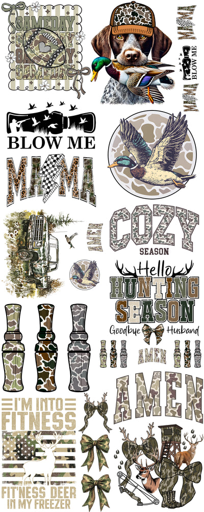 Print & Blend: Camo Edition DTF Gang Sheet Heat Transfer