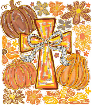 Fall Cross DTF Heat Transfer