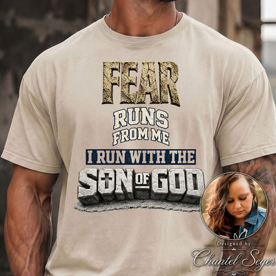 Fear Runs From The Son Of God DTF Transfer - Ready to Press