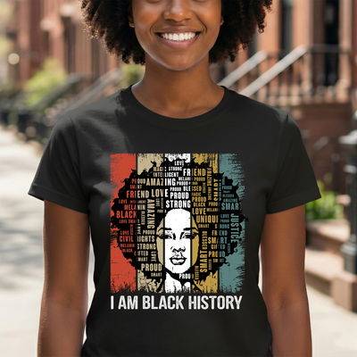✨ Roots of Resilience: The "I Am Black History" Portrait DTF Transfer!