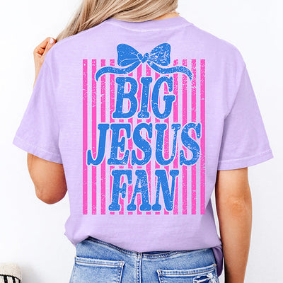 Big Jesus Fan Retro Bow DTF Transfer