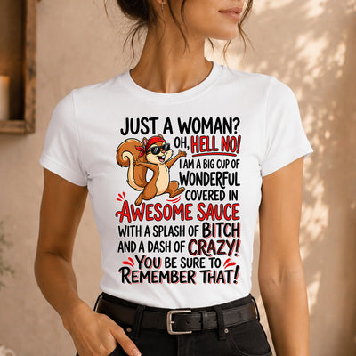 Dash of Crazy Awesome Sauce Squirrel DTF Transfer | Ready to Press Sassy Graphic