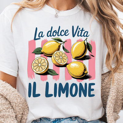 La Dolce Vita Il Limone Italian Summer DTF Transfer | Ready to Press Lemon Design