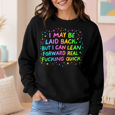 Rainbow Gamer Mode Laid Back Lean Forward DTF Transfer