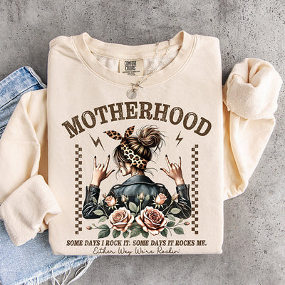 "Some Days It Rocks Me" | Edgy Motherhood DTF Transfer