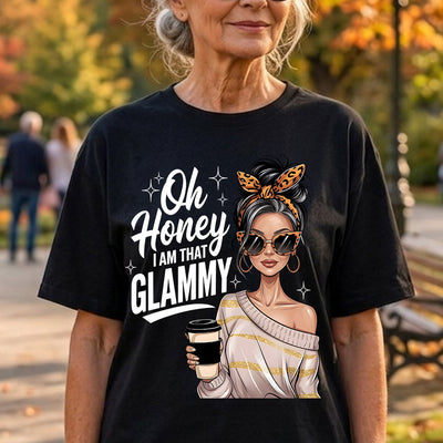 Oh Honey I Am That Grandma (Gaga, Grammy) Leopard Headband Coffee DTF Transfer | Ready to Press Graphic