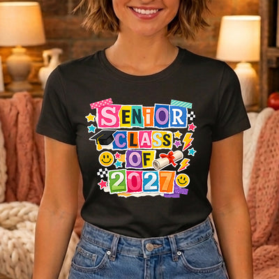 Senior Class of 2027 Scrapbook DTF Transfer | Ready to Press Graduation Graphic