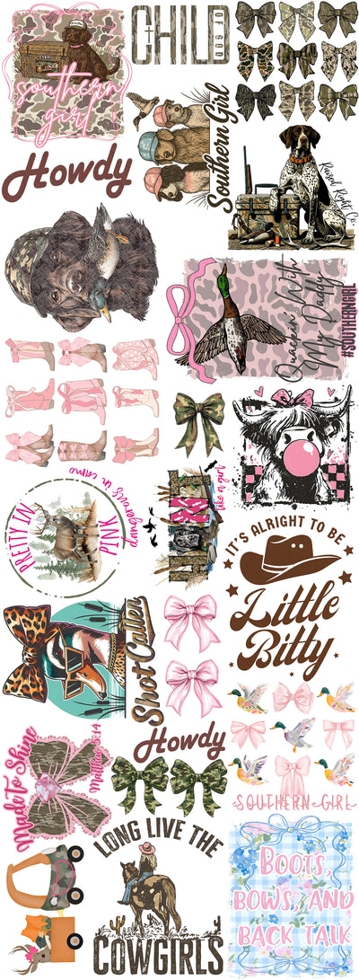 🎀🦆 "Southern Sweetie" Ultimate Gang Sheet | Ready-to-Press DTF Transfer