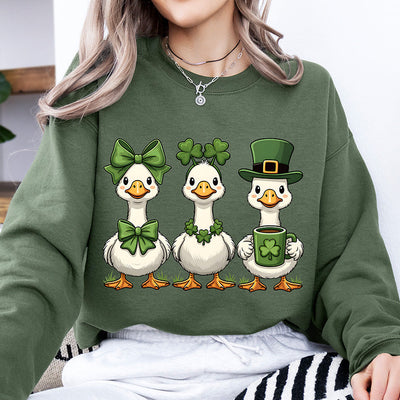 Funny St. Patrick's Day Silly Geese DTF Transfer - Ready to Press St. Patricks Day Designs
