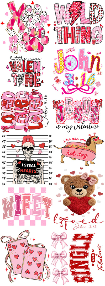 Valentine Vibes Only - Premade DTF Gang Sheet | Trendy Love Designs