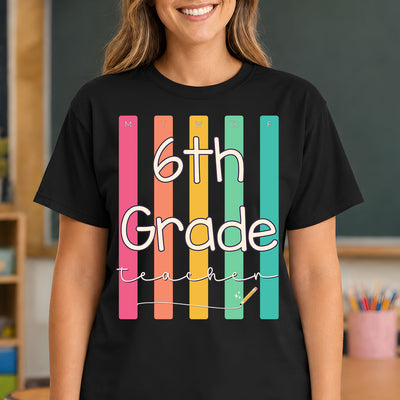 Intermediate & Middle Grades DTF Transfers – Retro Weekly Stripes Collection (3rd, 4th, 5th & 6th Grade)