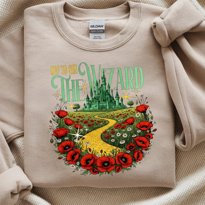 🌪️ Off To See The Wizard – Emerald City & Poppies DTF Transfer