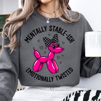Mentally Stable-Ish Balloon Dog DTF Transfer - Ready to Press