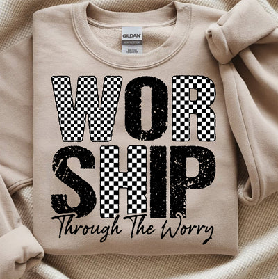 🙏 Faith Over Fear: The Worship Through The Worry DTF Transfer!